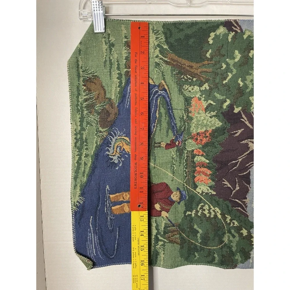 Olde Greensborough Craft Company Jacquard Loomed Tapestry Panel Fly Fishing